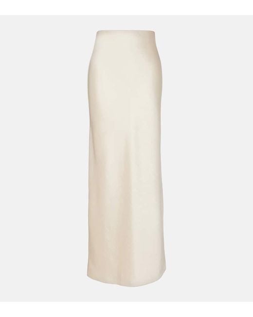 Vince White Satin Maxi Skirt