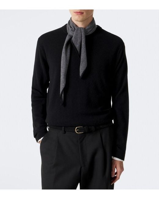 Lisa Yang Gray Chelsea Cashmere Scarf for men