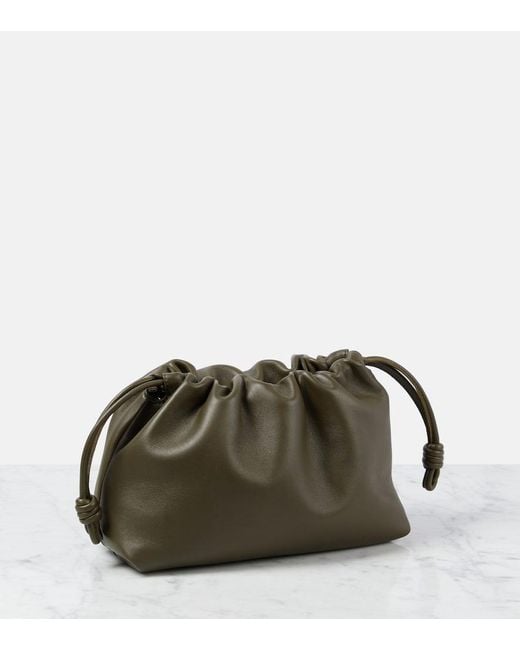 Borsa A Spalla Flamenco Medium di Loewe in Green