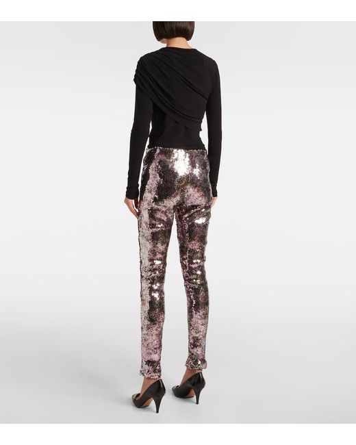 Isabel Marant Gray Bella Sequined Leggings