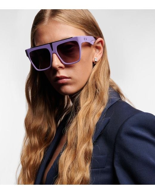 Jacques Marie Mage Purple X Evangelie Smyrniotaki Eckige Sonnenbrille Selini
