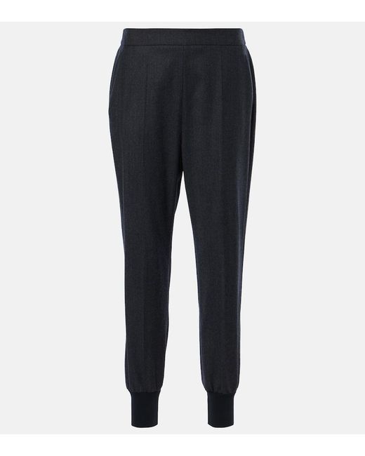 Stella McCartney Blue Wool Flannel Sweatpants