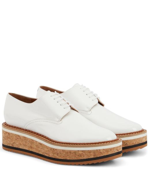 Clergerie Brook Leather Platforms in White | Lyst UK