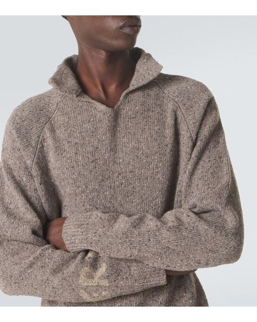 ERL Gray Wool-Blend Sweater for men