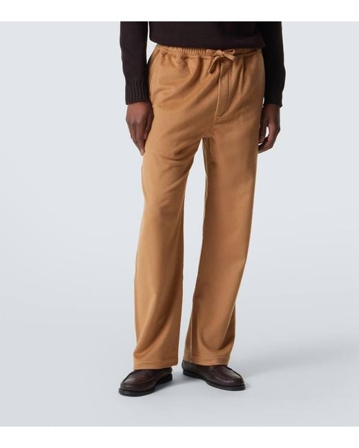 Saman Amel Natural Cashmere Straight Pants for men