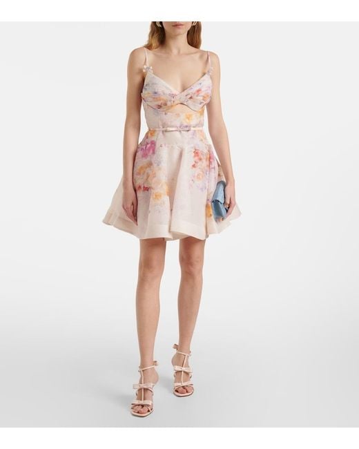 Zimmermann Pink Dress With Floral Motif