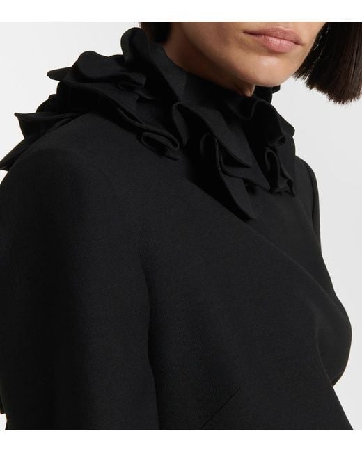 Valentino Black Minikleid Aus Crepe Couture