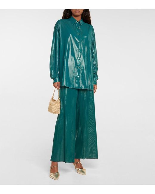 Oseree Green Oseree Lame Shirt
