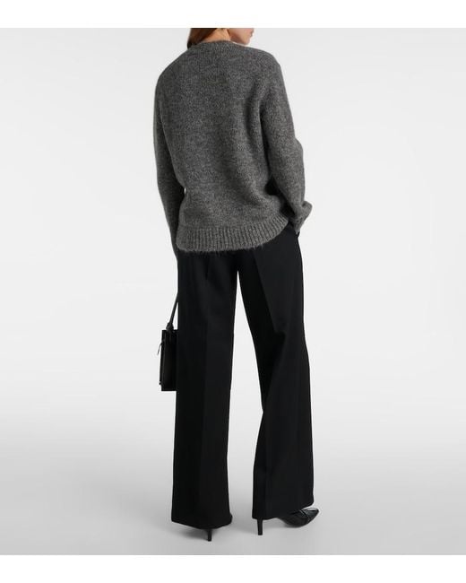 Jil Sander Gray Alpaca And Wool-Blend Sweater