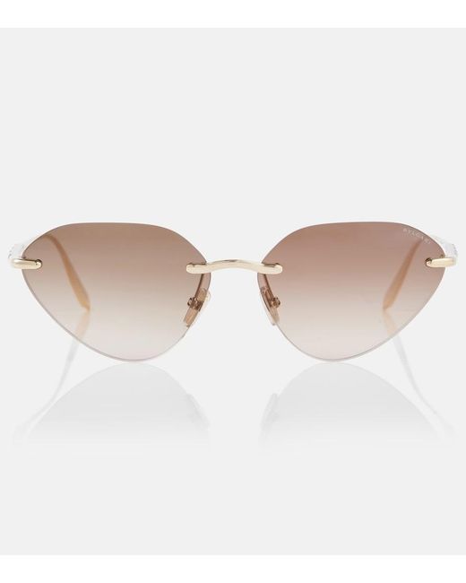 BVLGARI Brown Serpenti Embellished Cat-Eye Sunglasses