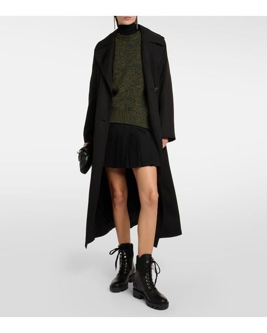 Christian Louboutin Black En Hiver Lug Leather Boots
