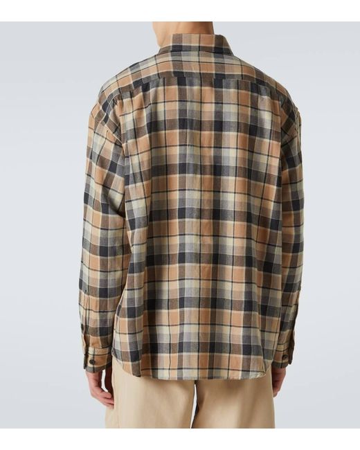 Camisa Lumber Check De Lana Y Lino Visvim de hombre de color Natural