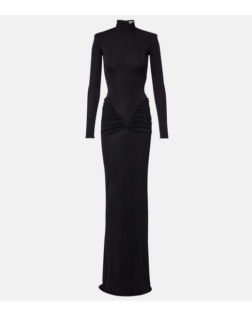 The New Arrivals Ilkyaz Ozel Blue Darja Ruched Gown