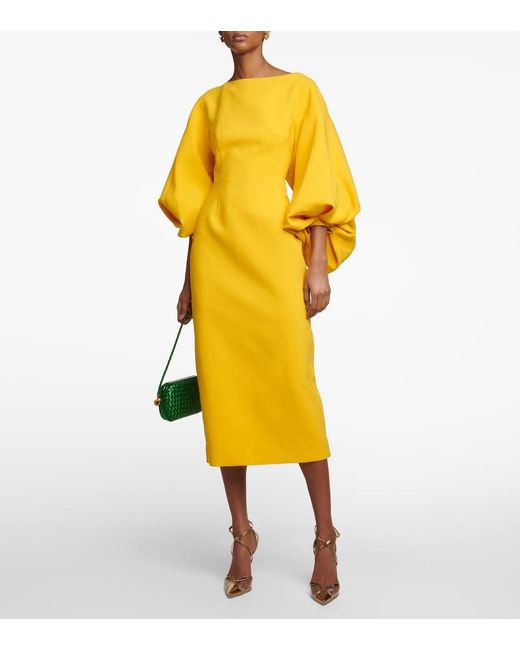Roksanda Yellow Garance Midi Dress