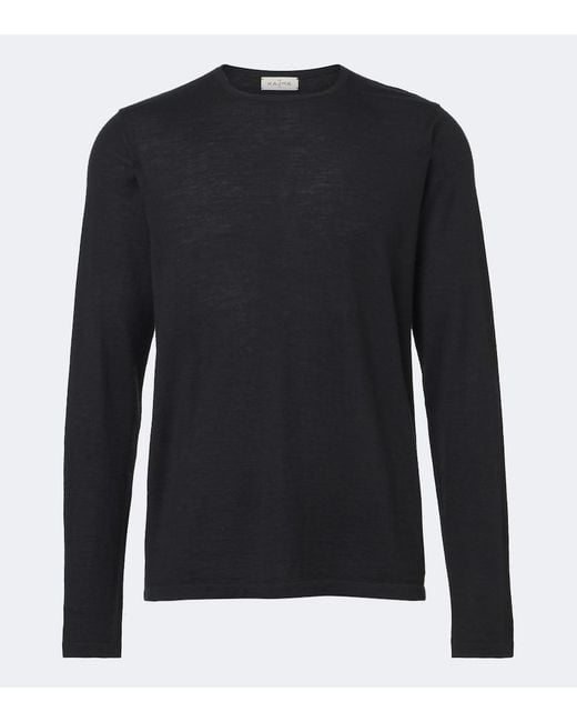 LeKasha Blue Kyoto Cashmere T-Shirt for men