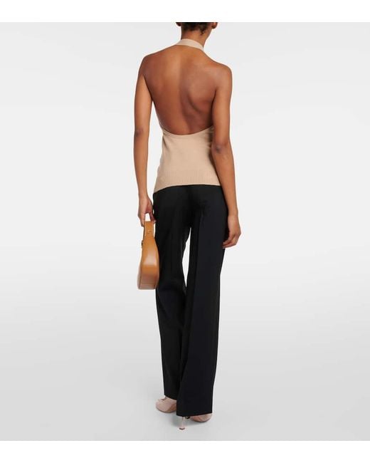 Miu Miu Natural Knitted Cashmere Vest