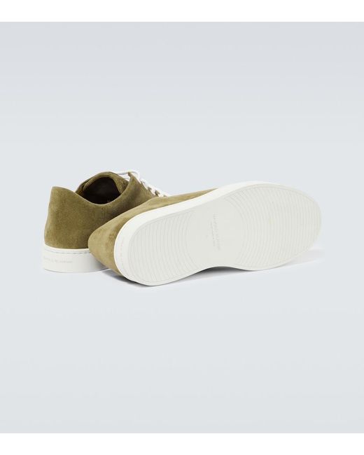 Manolo Blahnik Green Semanado Suede Sneakers for men