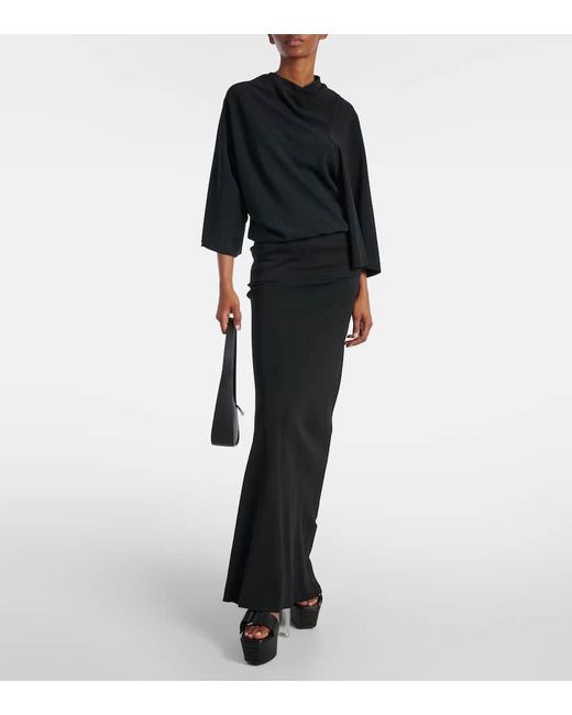 Rick Owens Black Top Aus Charmeuse