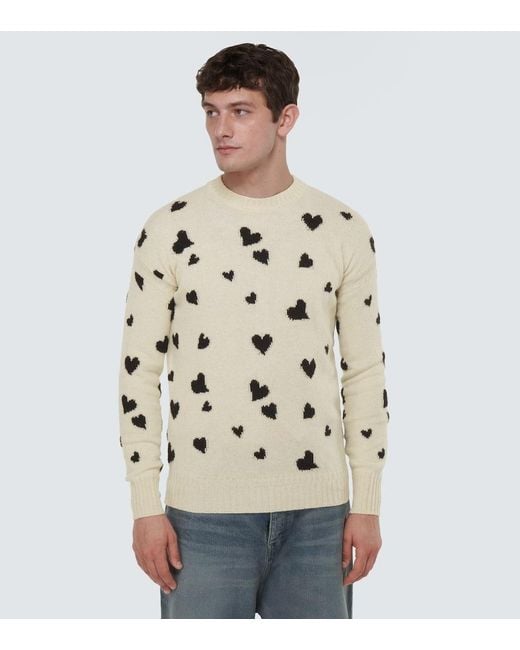 Marni Pullover Aus Wolle Und Alpakawolle in Natural für Herren