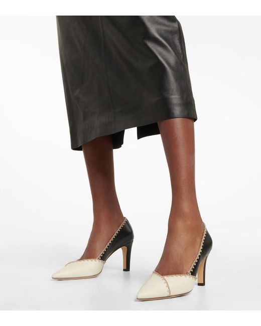 Gabriela Hearst White Aster Leather Pumps