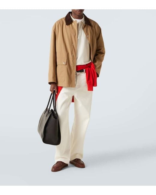 I Jeans Baggy A Vita Alta E Gamba Larga di FRAME in White da Uomo