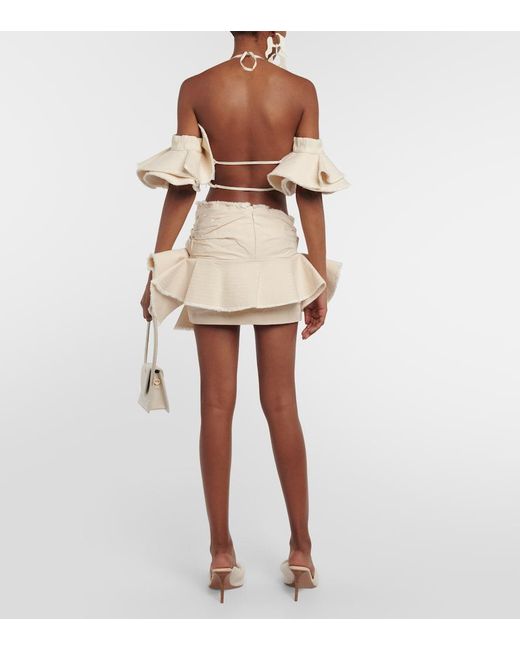 Jacquemus La Mini Jupe Artichaut Skirt in White | Lyst