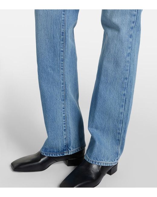FRAME Blue The Vertical Straight Jeans