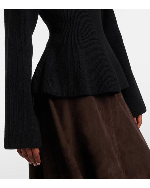 Rohe Black Turtleneck Wool And Cashmere Top
