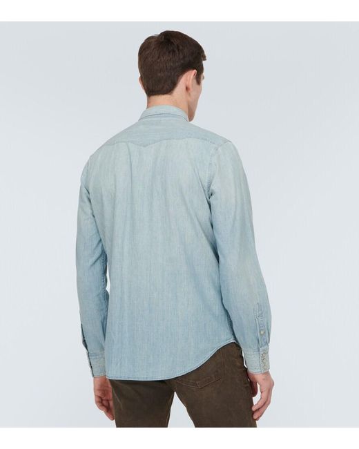 RRL Blue Buffalo West Denim Shirt for men