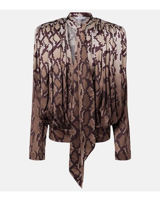 Stella McCartney Brown Snake-Effect Top