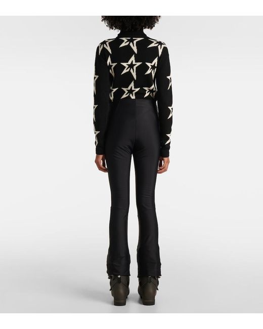 Perfect Moment Blue Altaire Mid-Rise Flared Leggings