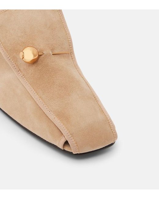 Herbert Levine Natural Showtime Suede Loafer Pumps