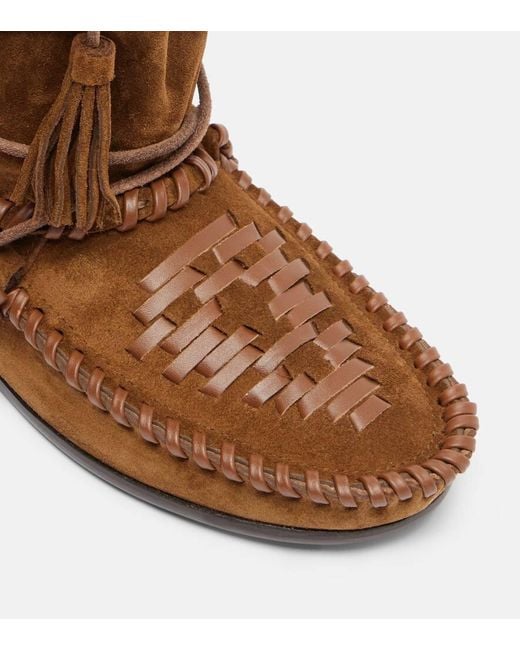 Isabel Marant Brown Ankle Boots Winki Aus Veloursleder