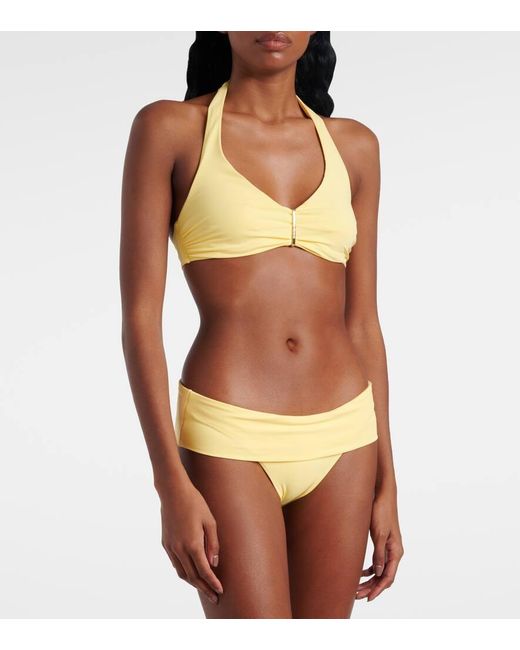 Melissa Odabash Yellow Provence Bikini Top