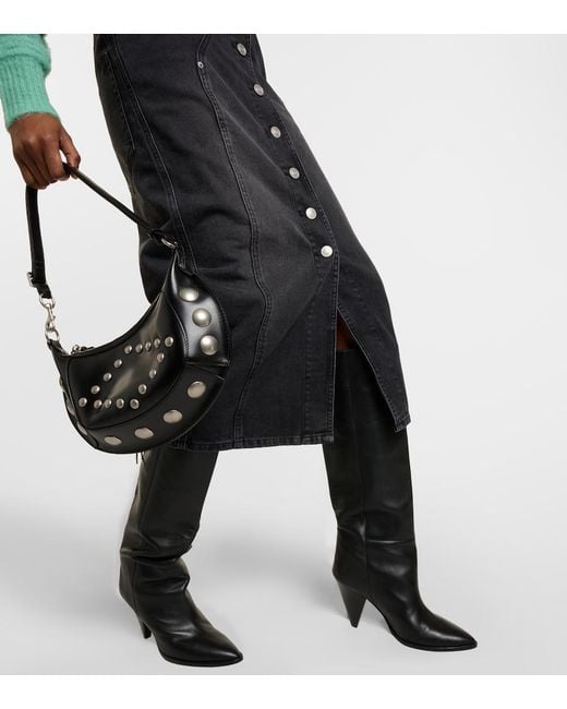 Isabel Marant Black Vandy Denim Midi Skirt