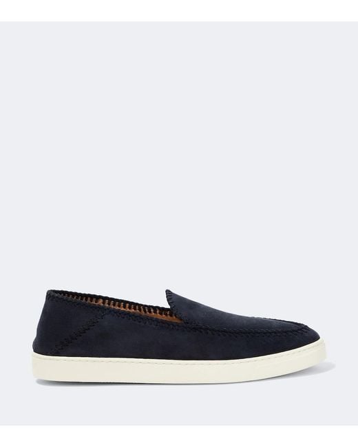 Giorgio Armani Blue Divo Suede Slip-on for men