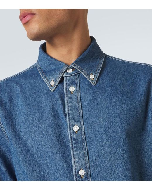 Bottega Veneta Blue Denim Shirt for men