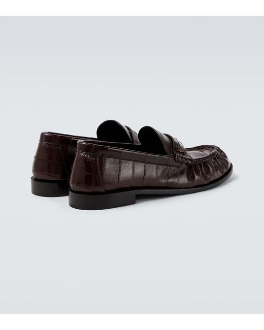 Saint Laurent Black Le Loafer Leather Penny Loafers for men