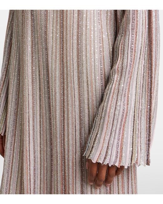Missoni Natural Striped Lame Gown