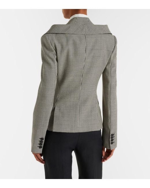 McQueen Gray Gingham Layered Blazer