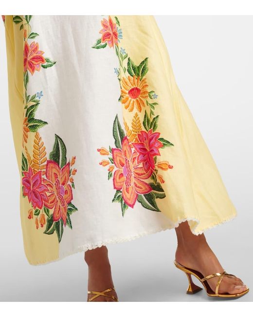 knee length dresses for ladies Mixed Lace Garden Midi Dress – FARM Rio main image 0