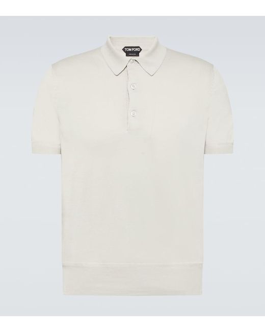 Tom Ford White Wool Polo Shirt for men
