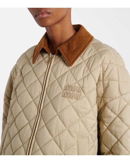 Miu Miu Natural Quilted Jacket