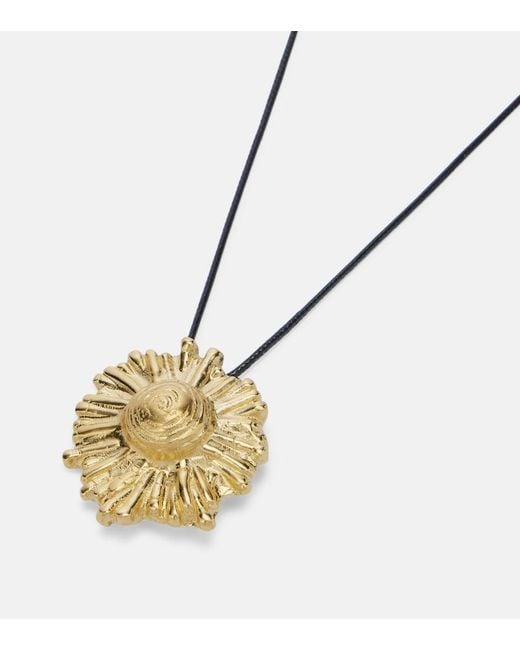 YSSO Metallic Ilios 24Kt-Plated Pendant Necklace