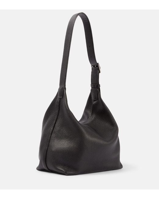 The Row Black Isa Leather Shoulder Bag