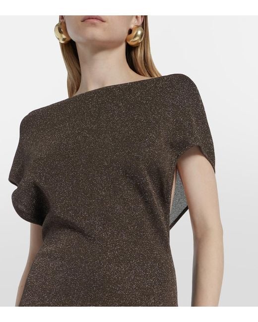 Max Mara Brown Open-Back Maxi Dress
