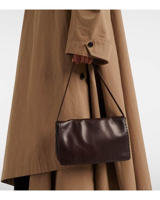 The Row Black Nuance Leather Shoulder Bag