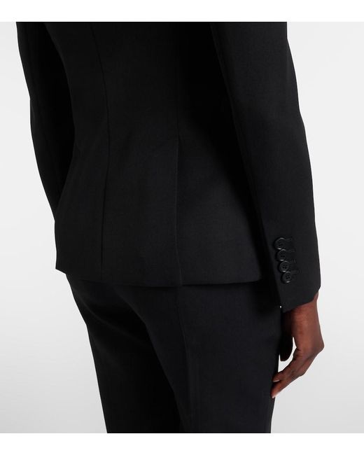 McQueen Black Single-Breasted Wool Jacket