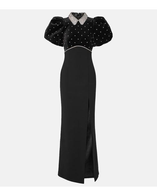 Rebecca Vallance Black Giovanna Embellished Gown
