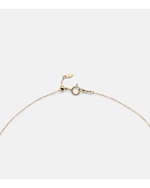 PERSÉE White Lucky Charm Horseshoe 18Kt Necklace With Diamonds